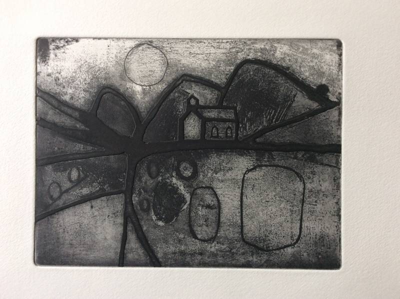 THE TULLIE HOUSE ETCHING