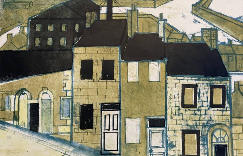 Brow Street Maryport. Screenprint