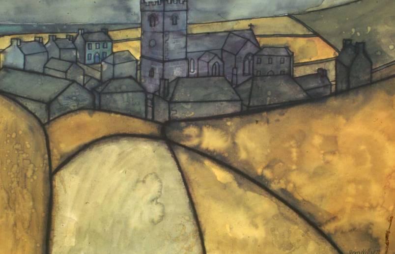 Yellow field Zennor, Cornwall.