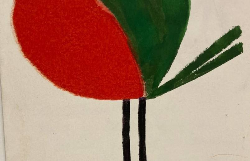 Percy Kelly Robin. Unique print